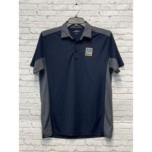 Vansport Aldi Polo Shirt Men's Size Medium M Blue Aldi Short Sleeves No Tag